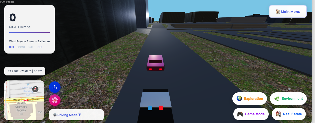 Police pursuing the player car