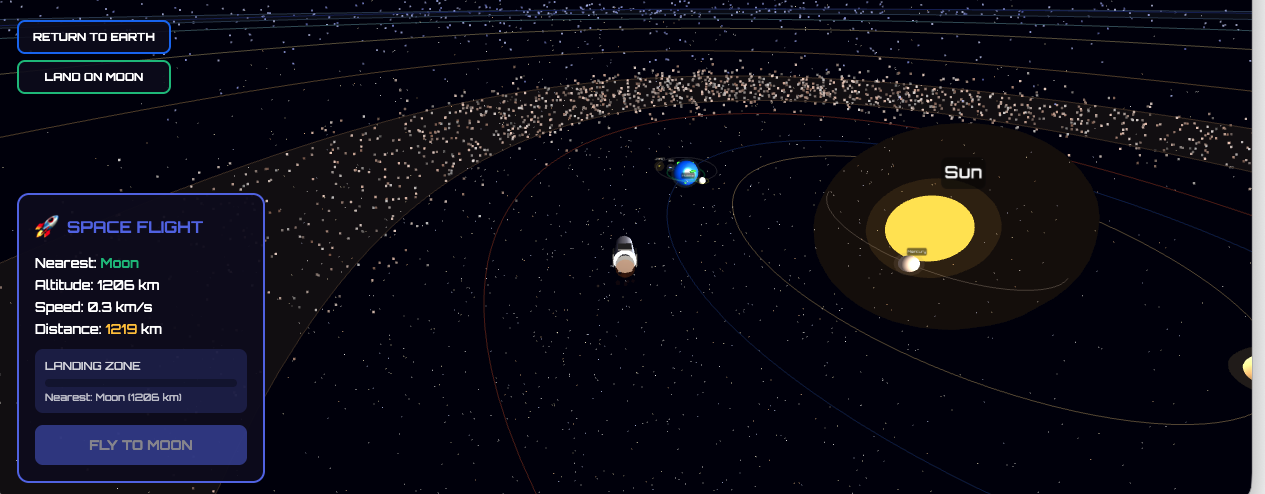 WorldExplorer3D space flight mode